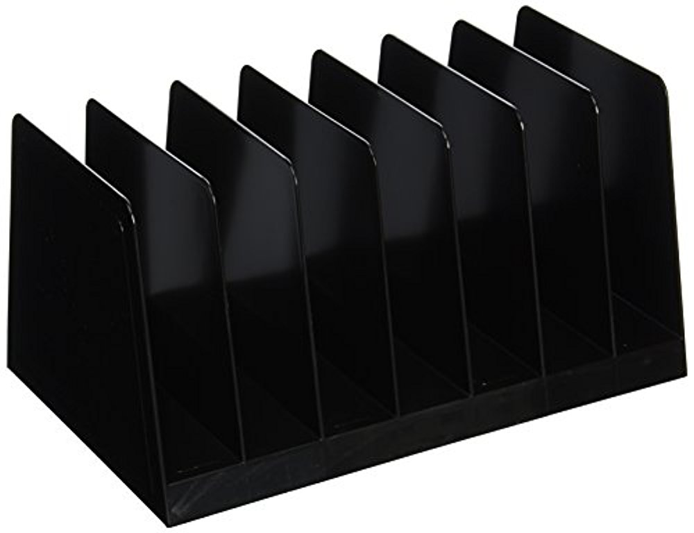 Sparco Desk Sorter, 7 Compartments, 8-3/4 x 5-1/2 x 4-3/4 Inch, Black ...